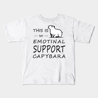 This is my emotional support capybara Kids T-Shirt